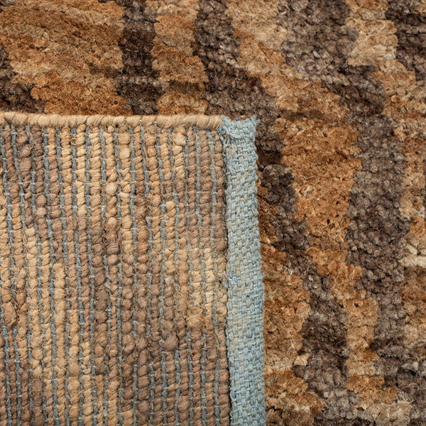 Bohemian Boh224  Hand Knotted 90% Jute, 10% Cotton Rug Natural / Black