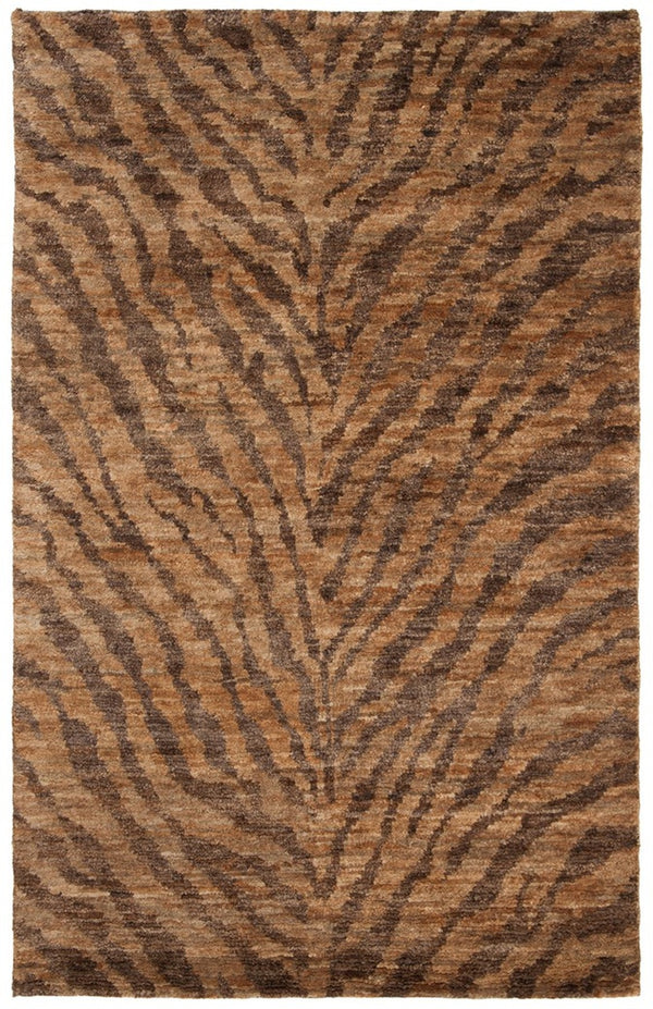 Bohemian Boh224  Hand Knotted 90% Jute, 10% Cotton Rug Natural / Black