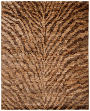 Bohemian Boh224  Hand Knotted 90% Jute, 10% Cotton Rug Natural / Black