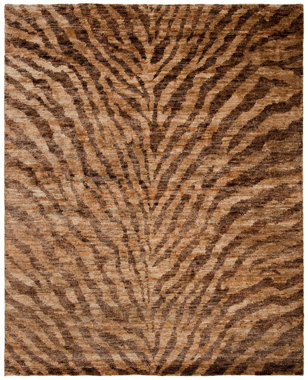 Bohemian Boh224  Hand Knotted 90% Jute, 10% Cotton Rug Natural / Black