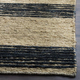 Bohemian Boh227  Hand Knotted 90% Jute, 10% Cotton Rug Natural / Blue