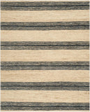 Bohemian Boh227  Hand Knotted 90% Jute, 10% Cotton Rug Natural / Blue