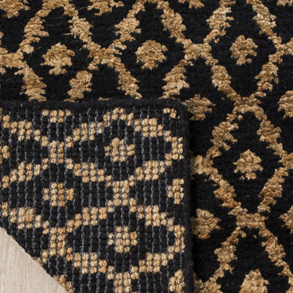 Bohemian Boh315  Hand Tufted Hemp Pile Rug Black / Gold