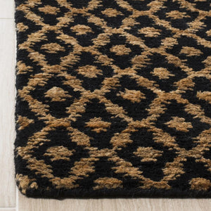 Bohemian Boh315  Hand Tufted Hemp Pile Rug Black / Gold