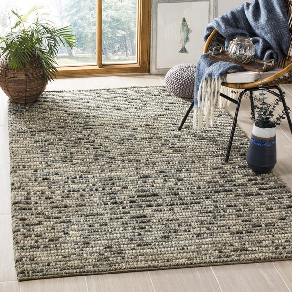 Bohemian Boh525  Hand Woven Nz Wool 40% Jute 55% Cotton 5% Rug Grey / Multi