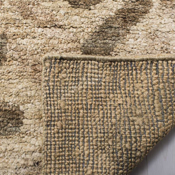 Bohemian 633  Hand Knotted 100% Jute Pile Rug Bleach / Brown