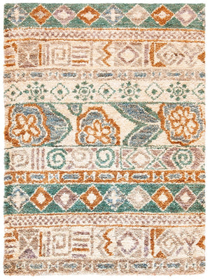 Bohemian 636  Hand Knotted 100% Jute Pile Rug Bleach / Gold