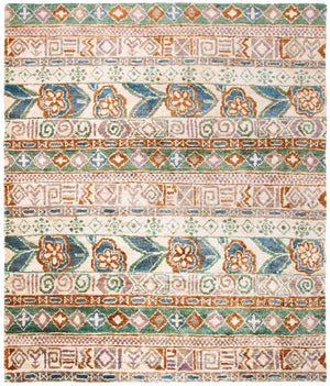 Bohemian 636  Hand Knotted 100% Jute Pile Rug Bleach / Gold