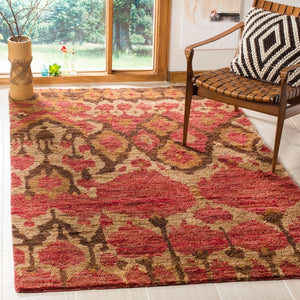 Bohemian 645  Hand Knotted 100% Jute Pile Rug Natural / Gold