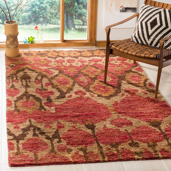 Bohemian 645  Hand Knotted 100% Jute Pile Rug Natural / Gold