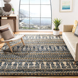 Bohemian 648  Hand Knotted 100% Jute Pile Rug Blue