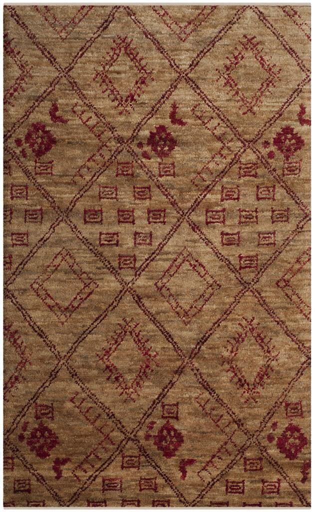 Bohemian Organic Jute Rug - Hand Knotted, Eco-Friendly Design with Ant