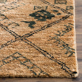 Bohemian 667  Hand Knotted 90% Jute, 10% Cotton Rug Natural / Deep Teal