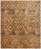 Bohemian 667  Hand Knotted 90% Jute, 10% Cotton Rug Natural / Deep Teal