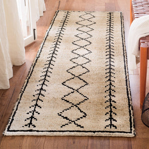 Bohemian 701  Hand Woven Jute Rug Ivory / Black