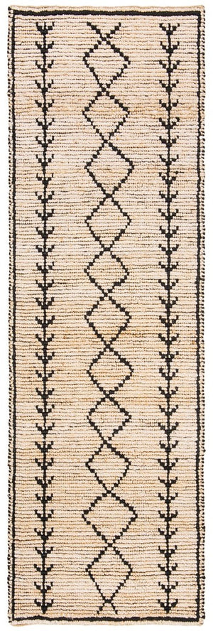 Bohemian 701  Hand Woven Jute Rug Ivory / Black
