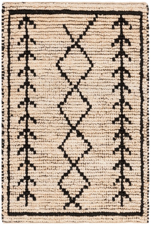 Bohemian 701  Hand Woven Jute Rug Ivory / Black