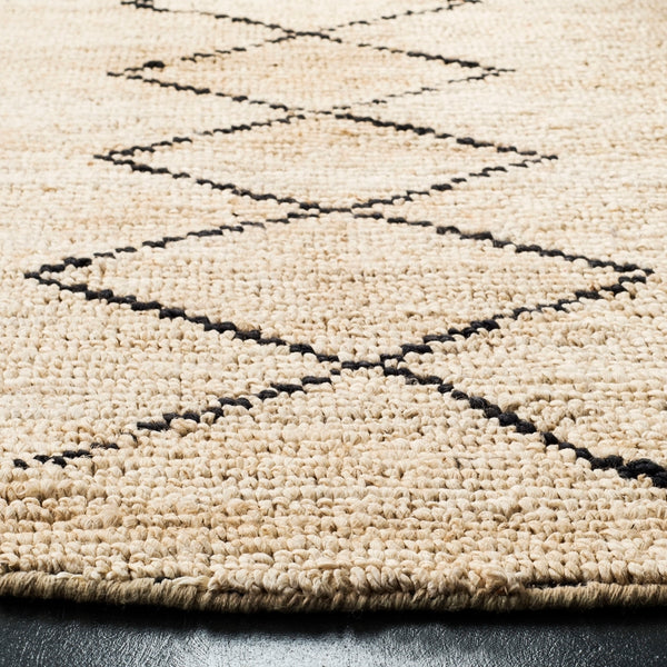Bohemian 701  Hand Woven 80% Jute & 20% Cotton Rug Ivory / Black