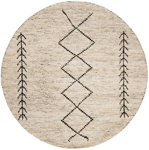 Bohemian 701  Hand Woven 80% Jute & 20% Cotton Rug Ivory / Black