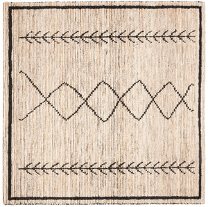 Bohemian 701  Hand Woven Jute Rug Ivory / Black