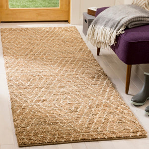 Bohemian 702  Hand Woven Jute Rug Natural / Ivory