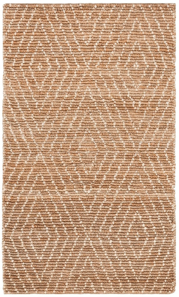 Bohemian 702  Hand Woven Jute Rug Natural / Ivory