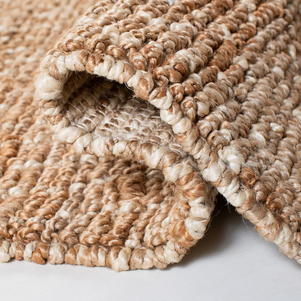 Bohemian 702  Hand Woven Jute Rug Natural / Ivory