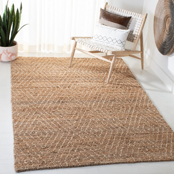 Bohemian 702  Hand Woven Jute Rug Natural / Ivory
