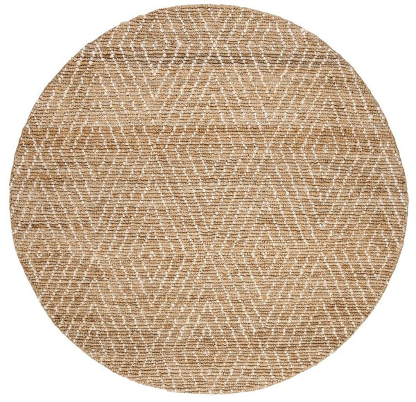 Bohemian 702  Hand Woven Jute Rug Natural / Ivory