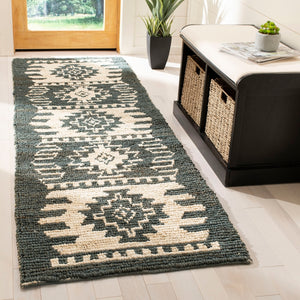 Bohemian 704 Traditional Hand Loomed Jute Pile Rug Grey / Beige