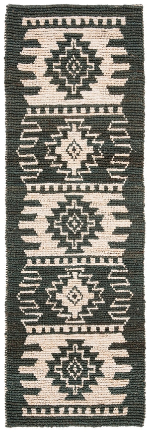 Bohemian 704 Traditional Hand Loomed Jute Pile Rug Grey / Beige