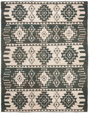 Bohemian 704 Traditional Hand Loomed Jute Pile Rug Grey / Beige