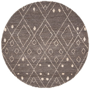 Bohemian 705 Traditional Hand Loomed Jute Pile Rug Grey / White