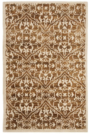 Bohemian 801  Hand Woven Jute Rug Brown / Beige