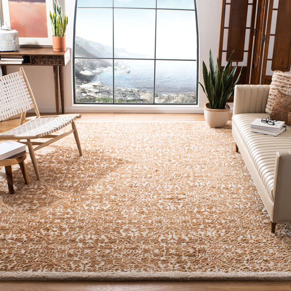 Bohemian 801  Hand Woven Jute Rug Brown / Beige