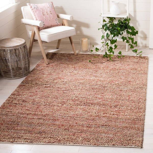 Bohemian 901 Handwoven 85% Jute, 15% Wool Rug Natural / Pink 85% Jute, 15% Wool BOH901U-8