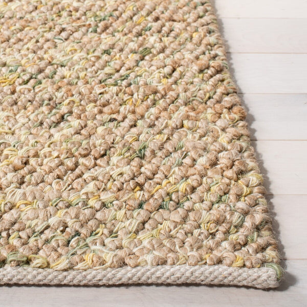 Bohemian 901 Handwoven 85% Jute, 15% Wool Rug Natural / Green 85% Jute, 15% Wool BOH901Y-8
