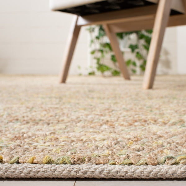 Bohemian 901 Handwoven 85% Jute, 15% Wool Rug Natural / Green 85% Jute, 15% Wool BOH901Y-8