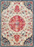 Bohemian BOM-2310 Traditional Polypropylene Rug BOM2310-9131 Bright Pink, Bright Red, Wheat, Saffron, Teal, Navy, Ice Blue, Medium Gray, Light Gray, Beige, Taupe 100% Polypropylene 9' x 12'9"