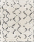 Beni Ourain BON-2301 Global NZ Wool Rug BON2301-810 Cream, Medium Gray 100% NZ Wool 8' x 10'