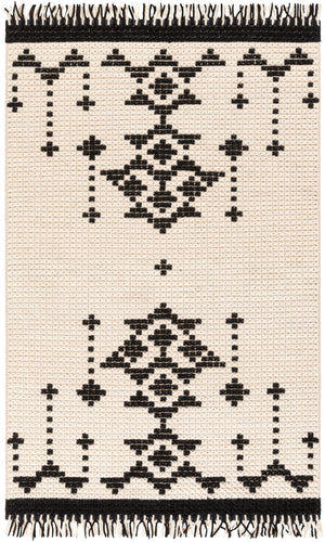Beni Ourain BON-2302 Global NZ Wool Rug BON2302-81012 Black, Cream 100% NZ Wool 8'10" x 12'
