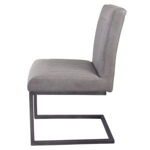 Ronan Leatherette Dining Chair Set of 2 - Modern Industrial Design with Chic Tufting and Durability