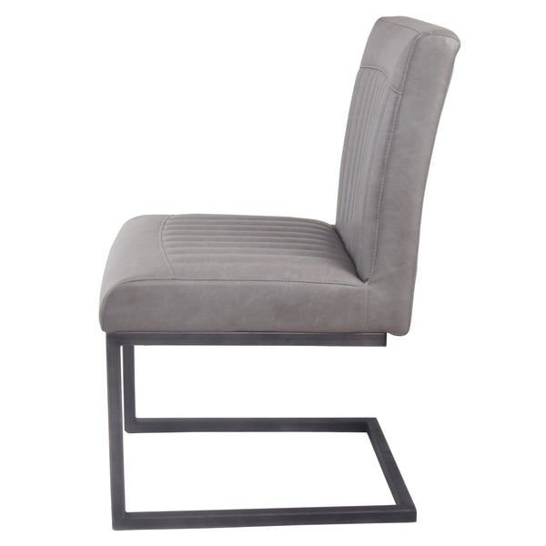 Ronan Leatherette Dining Chair Set of 2 - Modern Industrial Design with Chic Tufting and Durability