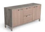 VIG Furniture Nova Domus Boston Modern Brown Oak & Faux Concrete Office File Cabinet VGANBOSTON-FC