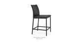 Stool Profile Black Quilted