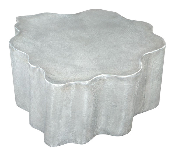 Zuo Modern Kortha Aluminum Modern Commercial Grade Coffee Table Antique Silver Aluminum