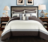 Falcon Brown Queen 10 Piece Comforter Set