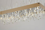 Bethel Gold LED Chandelier in Stainless Steel & Crystal