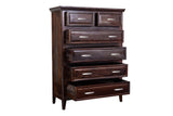 Porter Designs Sonora Solid Sheesham Wood Ladderback Natural Chest Gray 04-116-03-3813M