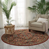 Nourison Nourison 2020 NR205 Persian Machine Made Loomed Indoor Area Rug Terracotta 7'5" x ROUND 99446363534